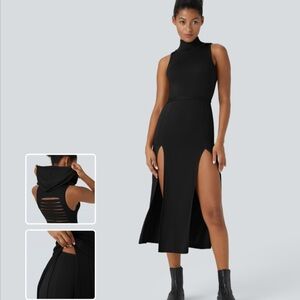 HALARA Black High-Low Sleeveless Dress